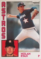 1984 Topps Nestle Hand Cut #470 Nolan Ryan Baseball Card