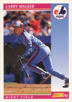 1992 Score #199 Larry Walker Baseball Card