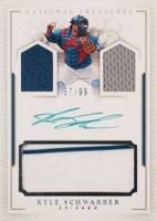 2016 Panini National Treasures Player's Collection Signature Materials #KS Kyle Schwarber Baseball Card