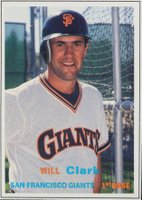 1990 SCD Baseball Pocket Price Guides-Hand Cut #21 Will Clark Baseball Card