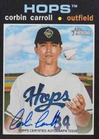 2020 Topps Heritage Minor League Real One Autographs #CC Corbin Carroll Baseball Card