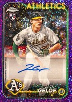 2024 Topps Chrome Update Chrome Baseball Update Series Autographs #ACZG Zack Gelof Purple Speckle Baseball Card