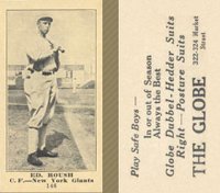 1916 The Globe Clothing #146 Ed. Roush Baseball Card