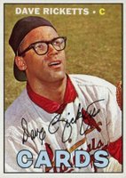 1967 Topps #589 Dave Ricketts Double print Baseball Card
