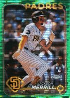 2024 Topps Chrome #207 Jackson Merrill Green Sonar Refractor Baseball Card