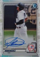 2020 Bowman Draft #BD151 Jasson Dominguez SP-Autograph-Chrome Baseball Card