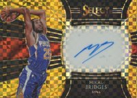 2018 Panini Select Rookie Signatures #MKB Mikal Bridges Gold Basketball Card