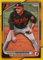 2024 Bowman #49 Gunnar Henderson Yellow Baseball Card