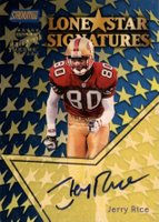 1999 Stadium Club Lone Star Signatures #LS2 Jerry Rice Football Card
