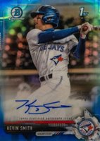 2017 Bowman Draft Chrome Draft Picks Autographs  #CDAKS Kevin Smith Blue Refractor Baseball Card