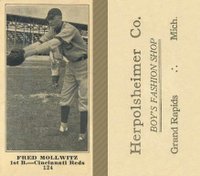 1916 Herpolsheimer Co. #124 Fred Mollwitz Baseball Card