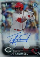 2016 Bowman Draft Chrome Draft Picks Autographs #CDATT Taylor Trammell Refractor Baseball Card