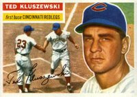 1956 Topps #25 Ted Kluszewski White Back Baseball Card