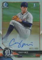 2018 Bowman Draft Chrome Draft Picks Autographs #CDACM Casey Mize Refractor Baseball Card