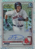2020 Bowman Chrome Mega Box Autographs #BCMAJDU Jarren Duran Baseball Card