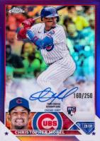 2023 Topps Chrome Rookie Autograph #RACMO Christopher Morel Purple Baseball Card
