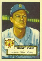 1952 Topps #222 Hoot Evers Baseball Card