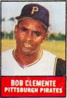1969 Transogram # Roberto Clemente Hand Cut-Side Panel Baseball Card