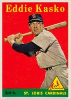 1958 Topps #8y Eddie Kasko Yellow Name Baseball Card