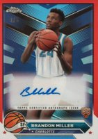 2023 Topps Chrome Topps Chrome Autographs #CGBM Brandon Miller Red Refractor Basketball Card