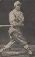 1926 Exhibit Postcard backs (1926-1929) # Tris Speaker Photo Background Baseball Card