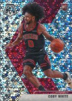 2019 Panini Mosaic #211 Coby White Fast Break-Silver Basketball Card
