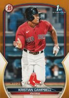 2023 Bowman Draft #BDC125 Kristian Campbell Chrome-Gold Baseball Card