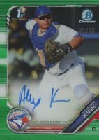 2019 Bowman Chrome Prospects Autographs #CPAAK Alejandro Kirk Green Refractor Baseball Card
