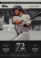 2007 Topps Moments & Milestones  #83 Derek Jeter 72 Hits Baseball Card
