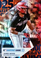 2025 Topps Training Grounds #TG18 James Wood Orange Foil Baseball Card