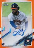 2021 Topps Chrome Rookie Autographs #RACJ Cristian Javier Orange Refractor Baseball Card