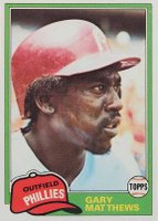 1981 Topps #800 Gary Mathews Traded Baseball Card