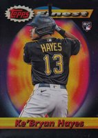 2021 Topps Finest Flashbacks #144 KE'Bryan Hayes Black Refractor Baseball Card