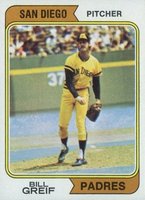 1974 Topps #102s Bill Greif San Diego Baseball Card