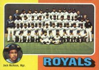 1975 Topps Mini #72 Royals Team Baseball Card