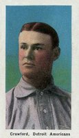 1910 Sporting Life # Sam Crawford Blue Background Baseball Card