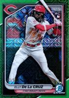 2024 Bowman Chrome Mega Box #42 Elly de La Cruz Green Refractor Baseball Card