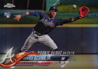 2018 Topps Chrome Update #HMT31 Ronald Acuna Jr. Refractor Baseball Card