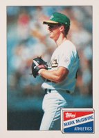 1988 Bazooka #13 Mark McGwire Baseball Card