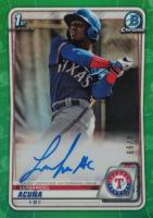 2020 Bowman Chrome Prospect Autographs #CPALA Luisangel Acuna Green Refractor Baseball Card