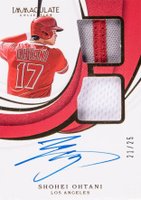 2019 Panini Immaculate Collection Dual Material Autographs #SO Shohei Ohtani Baseball Card