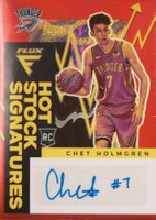2022 Panini Flux Hot Stock Signatures #HSSCHG Chet Holmgren Red Basketball Card