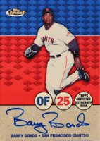 2005 Finest Autographs #FA-BB Barry Bonds Refractor Baseball Card