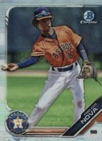2019 Bowman Draft #BDC45 Freudis Nova Chrome-Refractor Baseball Card