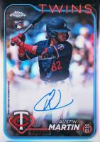 2024 Topps Chrome Update Chrome Baseball Update Series Autographs #RAAM Austin Martin Refractor Baseball Card
