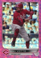 2022 Topps Chrome Logofractor Edition #59 Joey Votto Pink Baseball Card