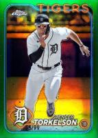 2024 Topps Chrome #73 Spencer Torkelson Green Refractor Baseball Card