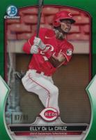 2023 Bowman Chrome Prospects #BCP65 Elly de La Cruz Green Refractor Baseball Card