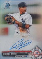 2017 Bowman Chrome Prospect Autograph #GT Gleyber Torres Refractor Baseball Card