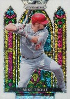 2021 Panini Prizm Stained Glass #SG-1 Mike Trout White Sparkle Prizm Baseball Card